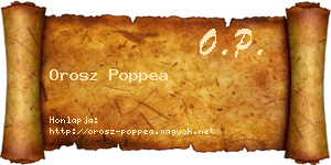 Orosz Poppea névjegykártya